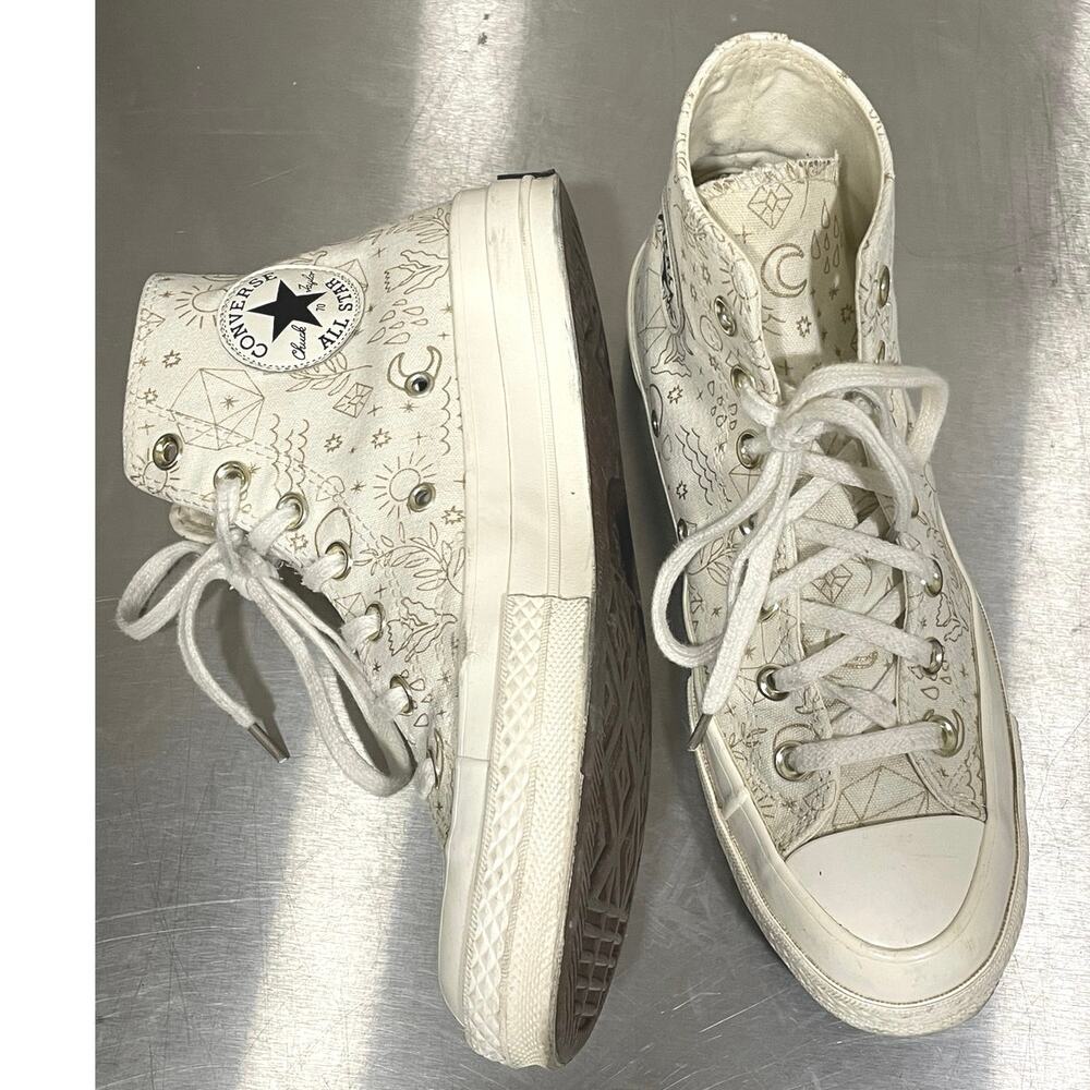 Converse Wmns Chuck 70 High Golden Elements Celestial Sneakers Size 8
